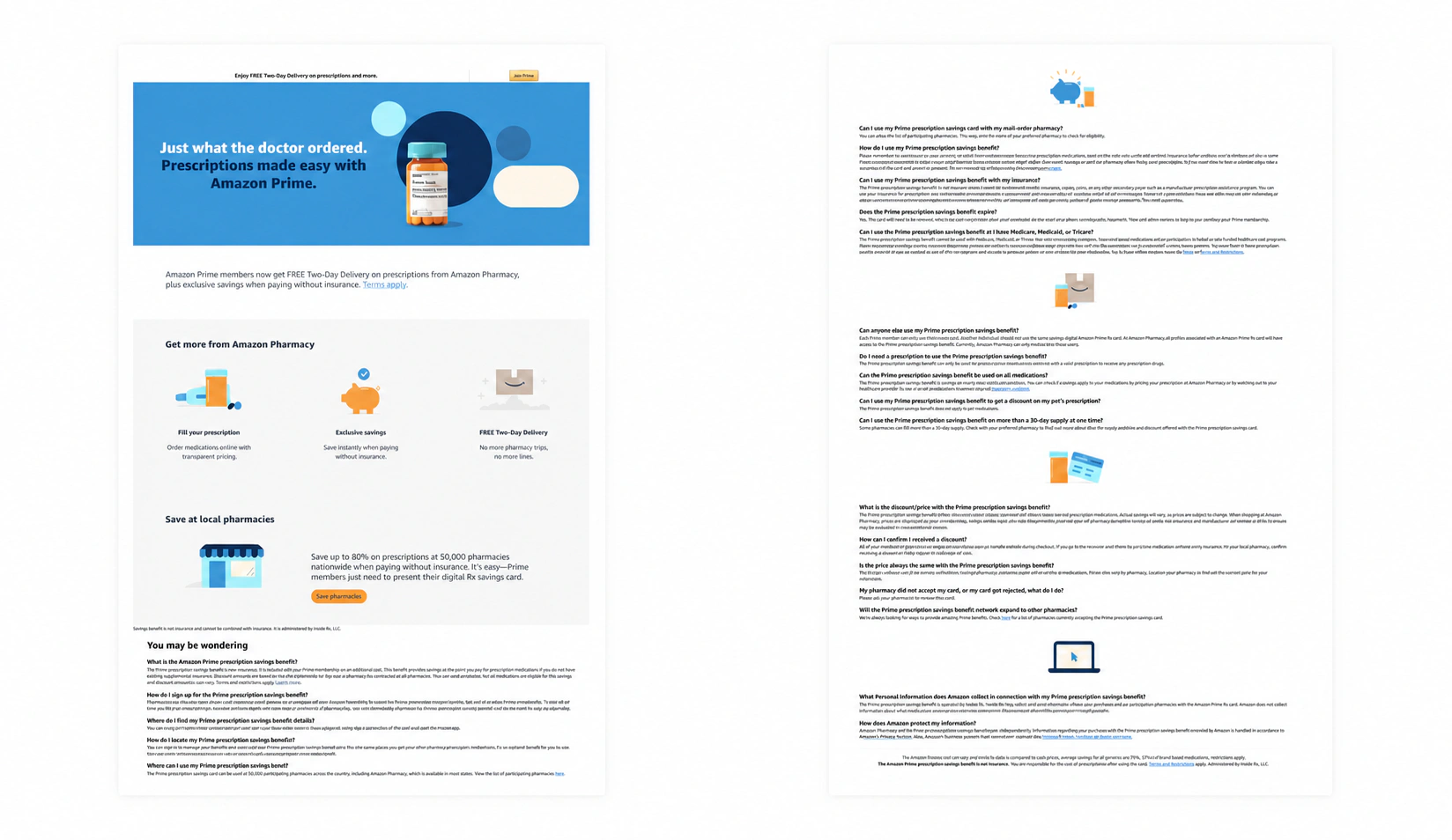 Initial Prime Rx landing page